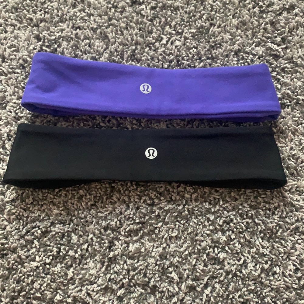 Lululemon headbands purple and black